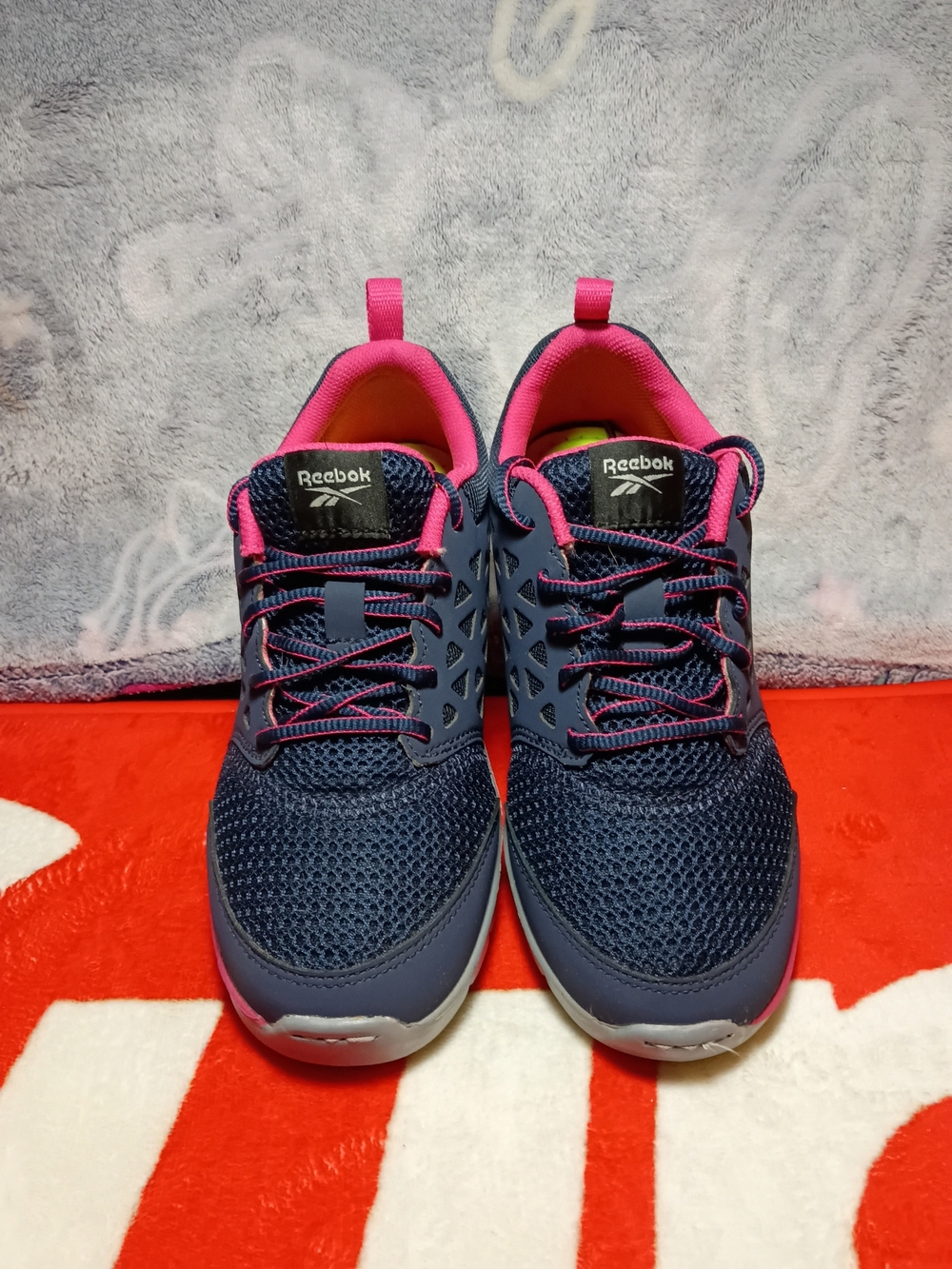 Reebok Work Sublite Cushion Women's Size 8 Navy Pink Slip Resistant Shoes RB032